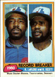 1981 Topps Baseball Cards      204     Ron LeFlore/Rodney Scott RB